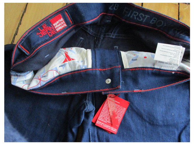 Marithé et François Girbaud Primer novio de Jean, taille 38 fr. Azul marino - vista 2