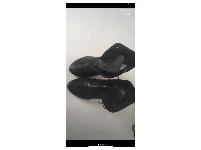Stivaletti Repetto in pelle nera Nero - vista 6