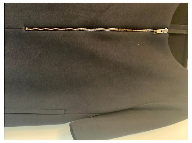 The Kooples Sport El vestido bimaterial de los pueblos Negro Azul marino - vista 3