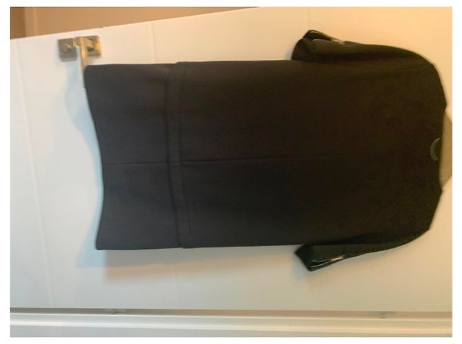 The Kooples Sport El vestido bimaterial de los pueblos Negro Azul marino - vista 5