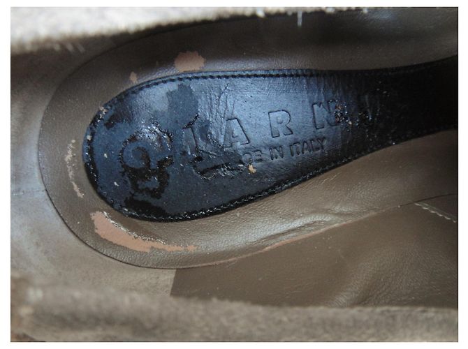 derby Marni chestnut in pelle di cervo taglia 37 Castagno - vista 2
