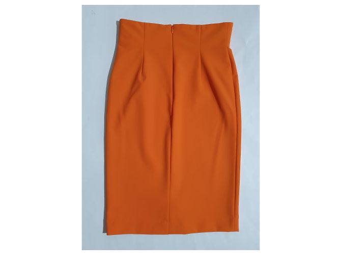 By Malene Birger falda lápiz de crepé elástico naranja - vista 2