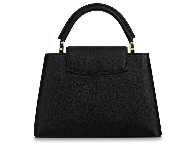 Louis Vuitton Capucines BB leather handbag black - view 5