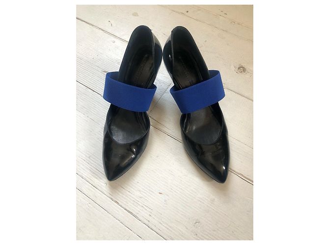 Sonia Rykiel Lackschuhe in Schwarz mit Color Block Riemchen - Ansicht 10