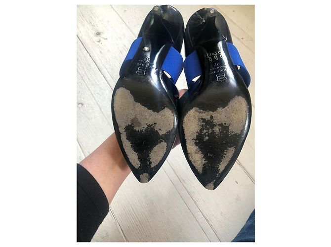 Sonia Rykiel Lackschuhe in Schwarz mit Color Block Riemchen - Ansicht 6