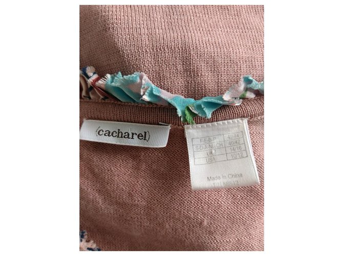Cacharel Strickjacke Rosa Merinowolle Pink - Ansicht 2