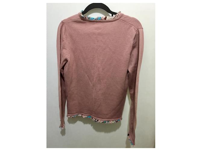 Cacharel Strickjacke Rosa Merinowolle Pink - Ansicht 3