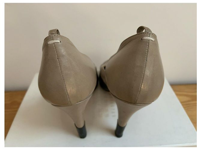 Décolleté bicolore Maison Martin Margiela Nero Taupe - vista 10