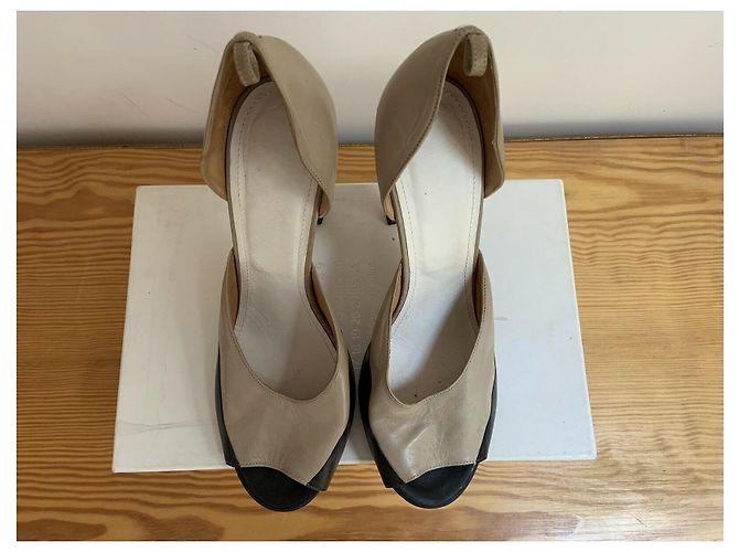Décolleté bicolore Maison Martin Margiela Nero Taupe - vista 5