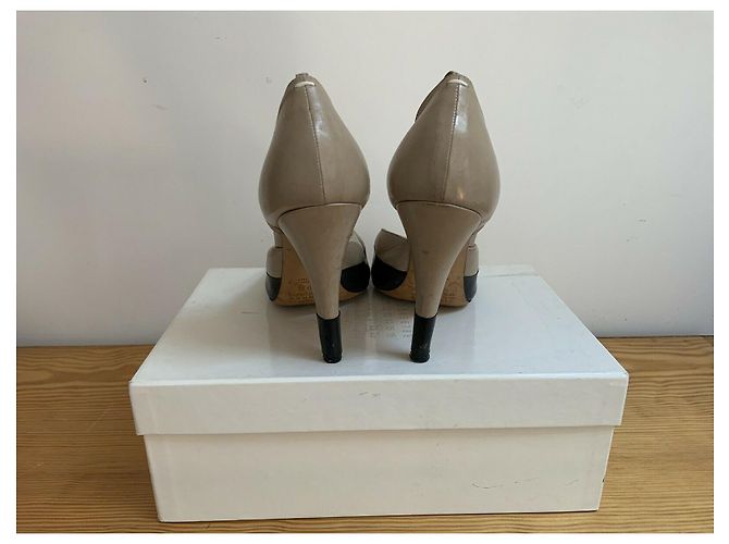 Décolleté bicolore Maison Martin Margiela Nero Taupe - vista 6