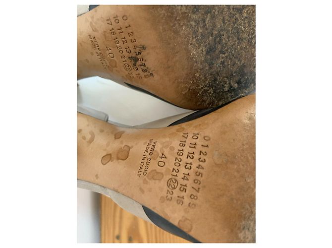 Décolleté bicolore Maison Martin Margiela Nero Taupe - vista 7