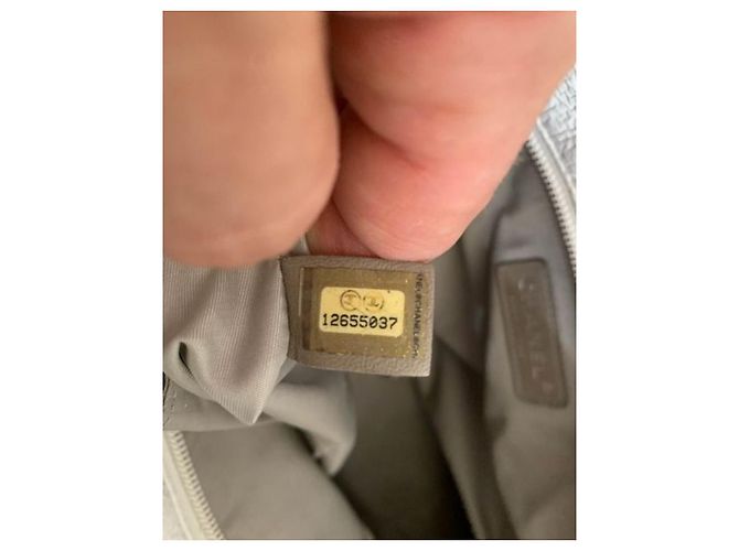 Borsa a mano Chanel in pelle bianca Blu - vista 2