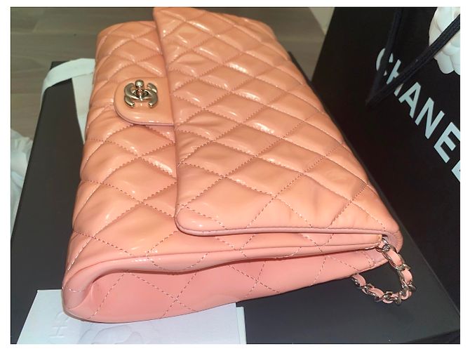 Bolso Chanel Timeless de charol rosa - vista 10