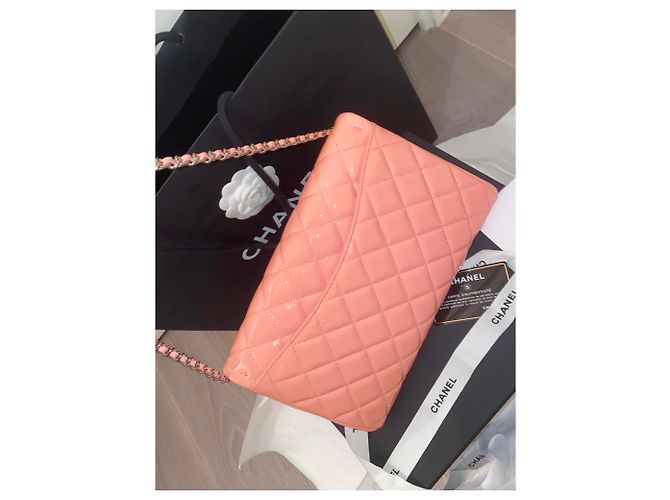 Bolso Chanel Timeless de charol rosa - vista 11