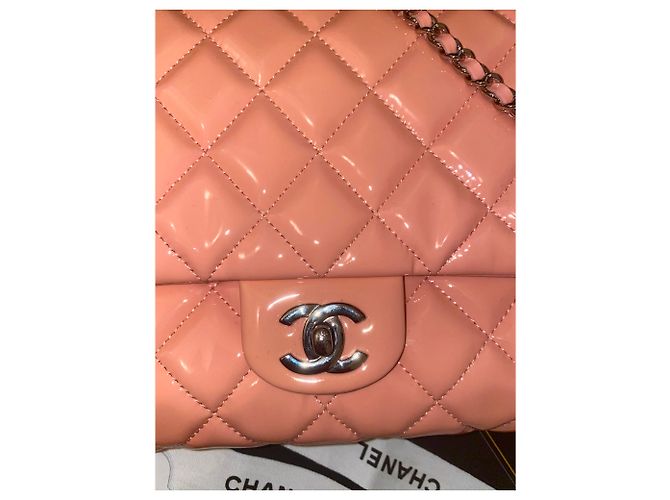 Bolso Chanel Timeless de charol rosa - vista 5