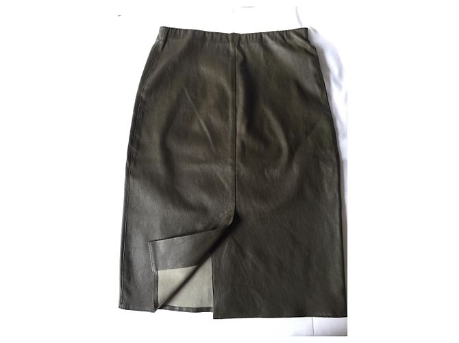 Parosh Gerader Rock ( Bleistift) Khaki - Ansicht 2