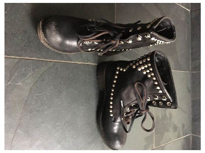Botas Ash Rivet de cuero negro - vista 2