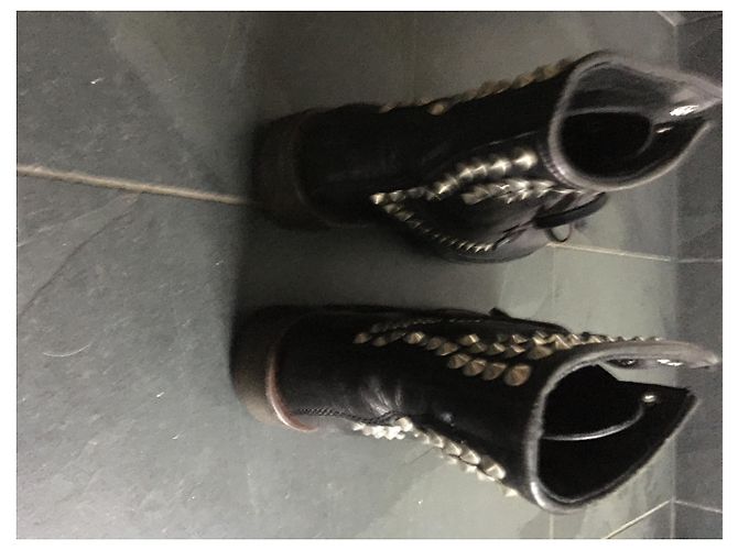 Botas Ash Rivet de cuero negro - vista 3