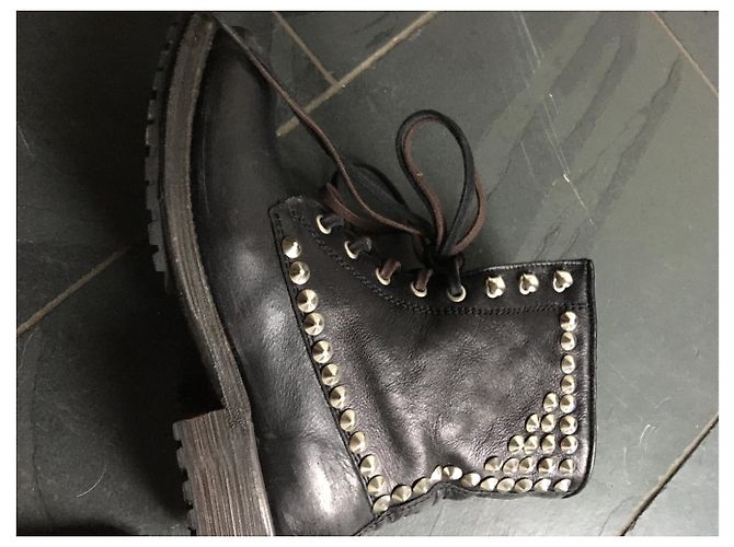 Botas Ash Rivet de cuero negro - vista 5