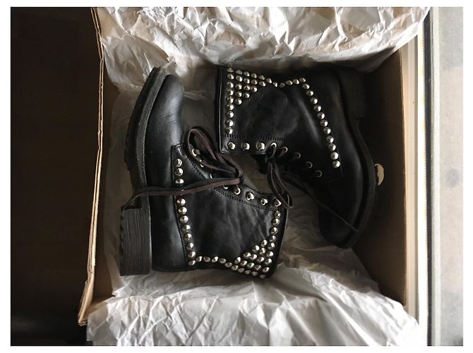 Botas Ash Rivet de cuero negro - vista 6