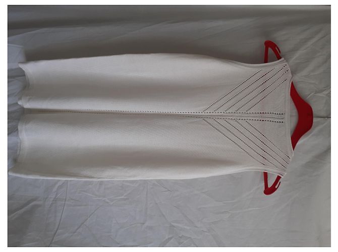 Georges Rech Strickkleid Farbe Eggshell Viscose Aus weiß - Ansicht 2