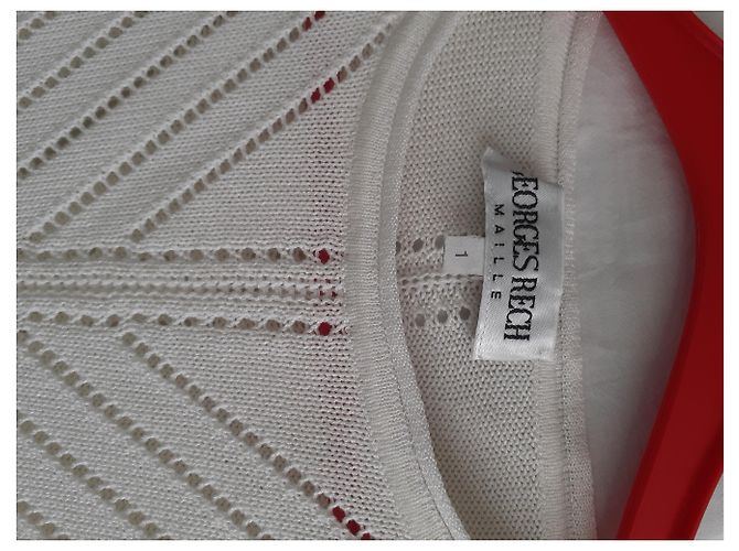 Georges Rech Strickkleid Farbe Eggshell Viscose Aus weiß - Ansicht 3