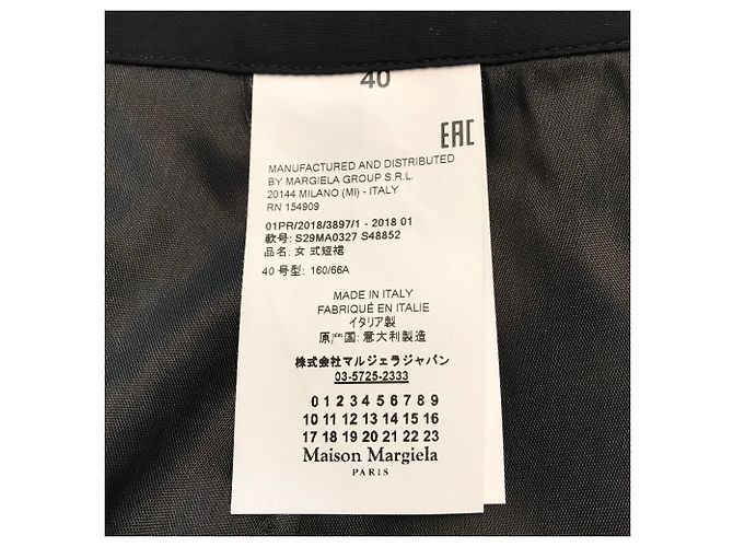 Falda de seda con volantes Maison Martin Margiela Negra - vista 5