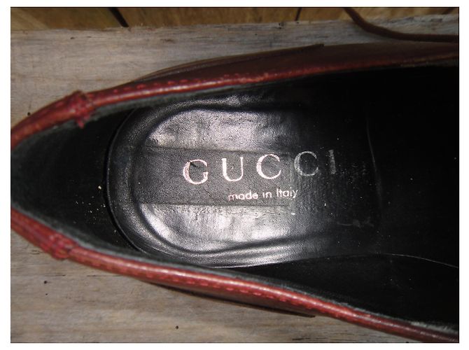 Derby Gucci in pelle marrone scuro 42 IT - vista 2