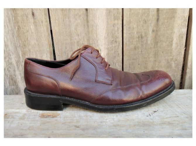 Derby Gucci in pelle marrone scuro 42 IT - vista 3