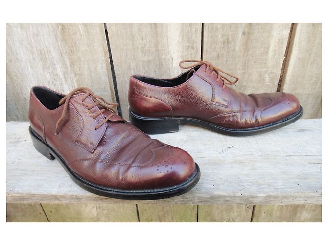 Derby Gucci in pelle marrone scuro 42 IT - vista 4