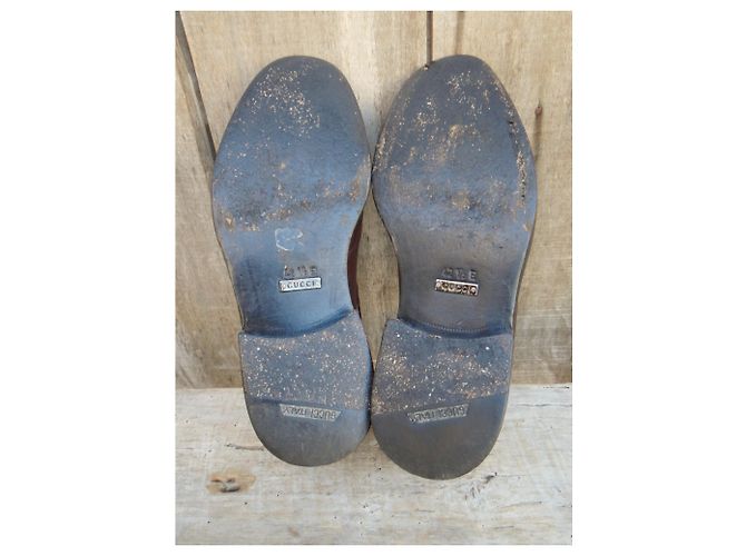 Derby Gucci in pelle marrone scuro 42 IT - vista 7