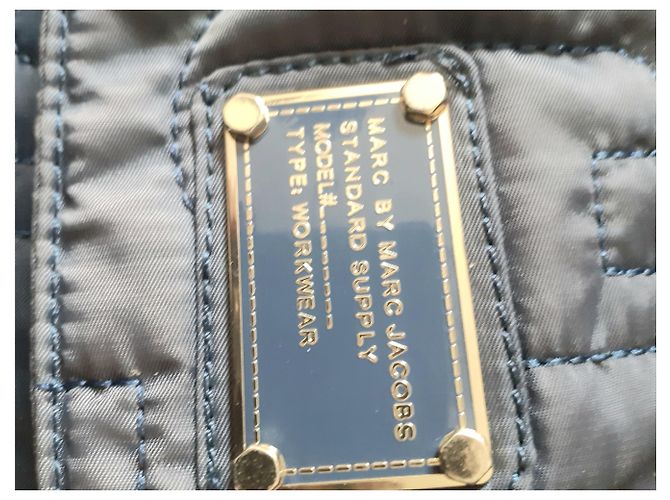 Bolso bandolera Marc Jacobs de lona acolchada azul marino - vista 3