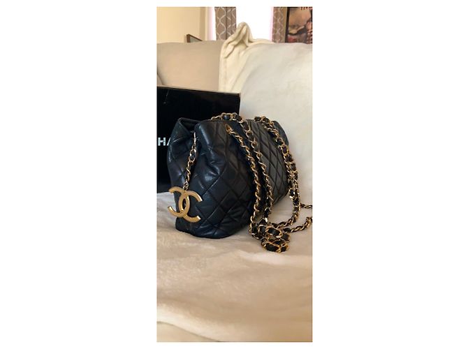 Mademoiselle Chanel Sacolas Preto Dourado - vista 6