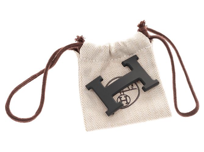 Hermès Gürtelschnalle 5382 in mattschwarzem PVD - Ansicht 6