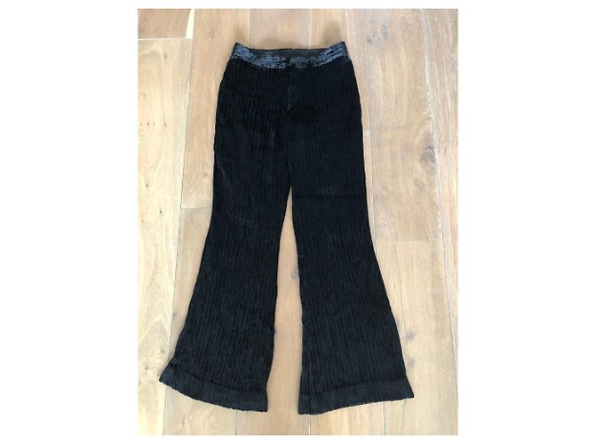 Schwarze Vintage Gucci Samthose - Ansicht 2