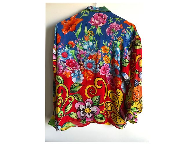 Gianni Versace Hemd mit Blumenmuster Mehrfarben - Ansicht 2