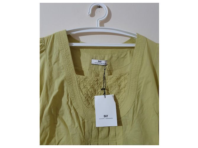 Bluse Day Birger & Mikkelsen Limettengrün Baumwolle Größe 38 - Ansicht 2