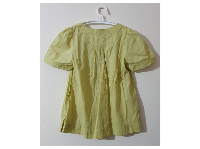 Bluse Day Birger & Mikkelsen Limettengrün Baumwolle Größe 38 - Ansicht 3