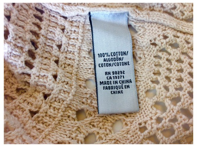 Vestido mini de crochet Tibi beige de algodón - vista 4