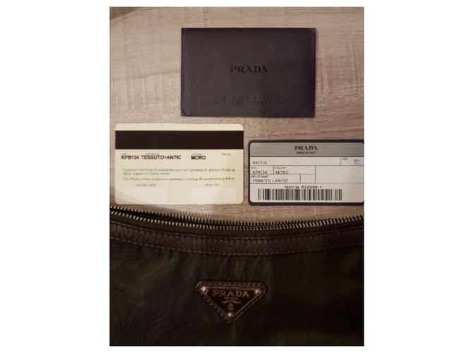 Tote Prada Tessuto-Antic Tasche Braun - Ansicht 6