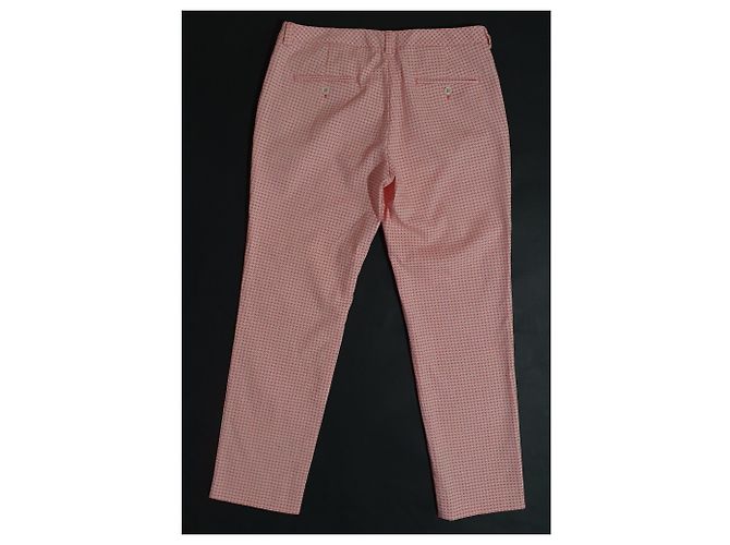 Pantalones Weekend Max Mara Rosa y Blancos de Algodón - vista 2