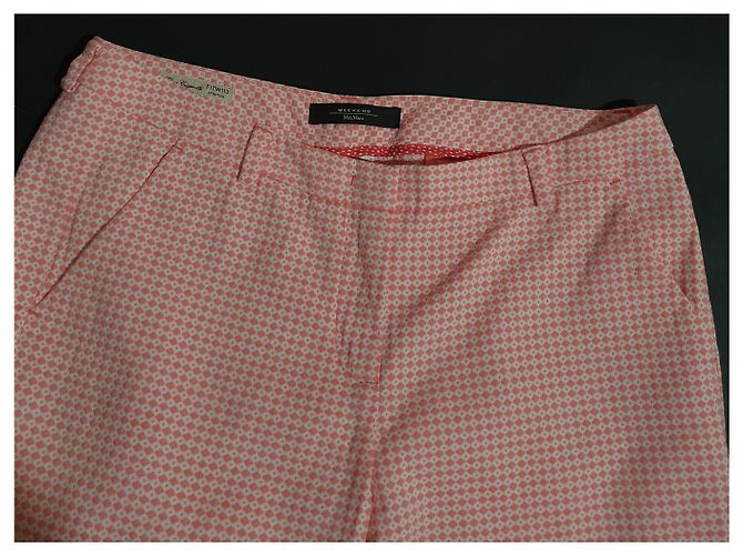 Pantalones Weekend Max Mara Rosa y Blancos de Algodón - vista 3