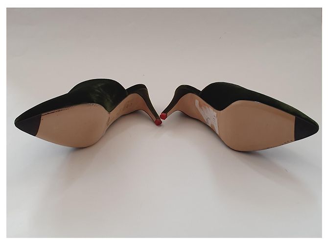 Aeyde Absatzschuhe Grün Stoff - Ansicht 5
