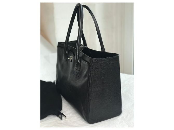 Chanel 35 Borsa tote Executive Cerf nera Nero - vista 7