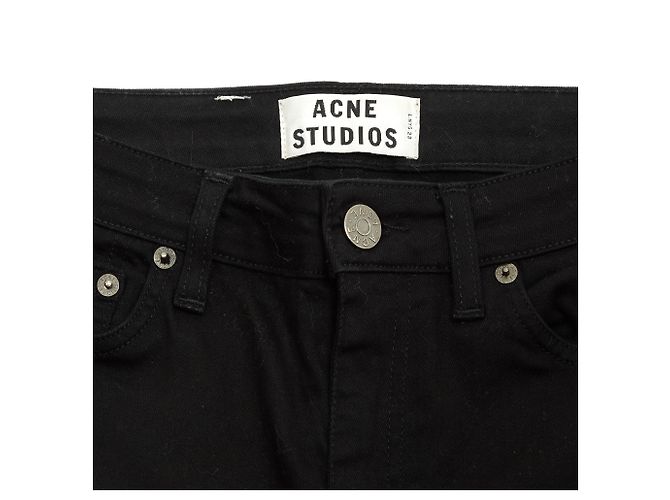 Acne Studios Flex S Lacey Black Jeans Baumwolle Grösse 26 Schwarz - Ansicht 3