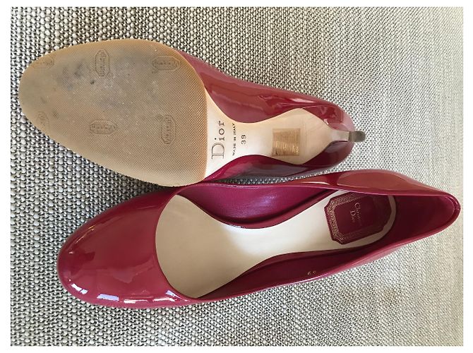 Décolleté Christian Dior in vernice rossa Rosso - vista 2