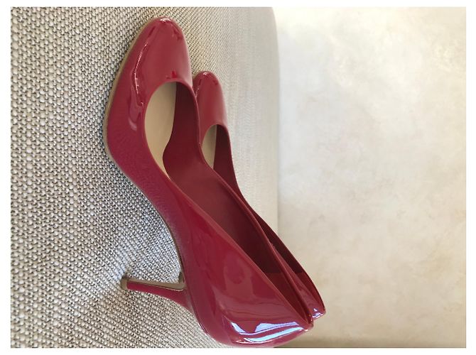 Décolleté Christian Dior in vernice rossa Rosso - vista 3