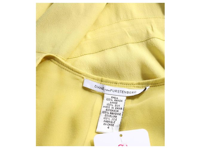 Abito giallo in seta e rayon Diane Von Furstenberg - vista 3