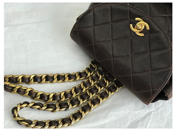 Chanel Mochila icónica Duma Brown Vintage Castaño Marrón oscuro - vista 10
