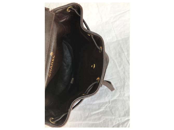 Chanel Mochila icónica Duma Brown Vintage Castaño Marrón oscuro - vista 16